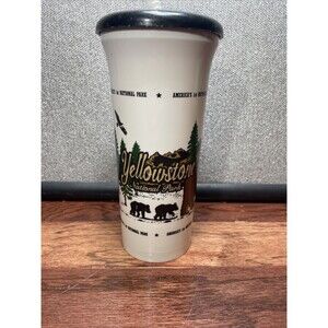 Yellowstone National Park Water Bottle With Straw Made In USA By Whirley